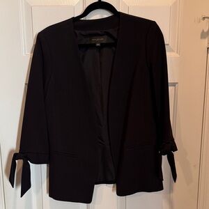 Ann Taylor Open Elegant Black Blazer with Bow Sleeves